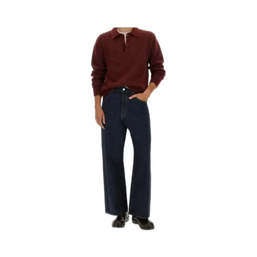 Sunflower Logo Patch Wide-Leg Jeans
