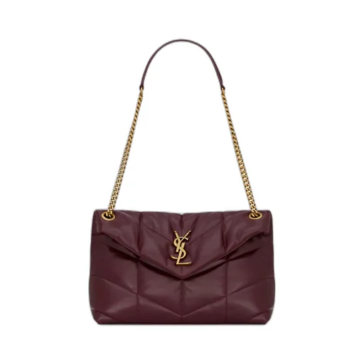 Saint Laurent Puffer Logo Plaque Small Shoulder Bag