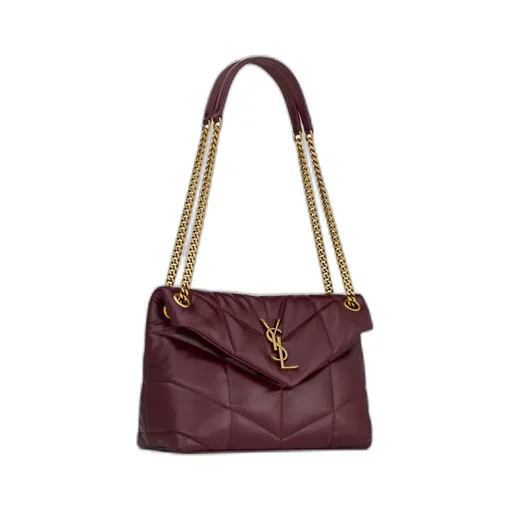 Saint Laurent Puffer Logo Plaque Small Shoulder Bag
