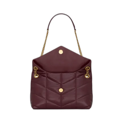 Saint Laurent Puffer Logo Plaque Small Shoulder Bag