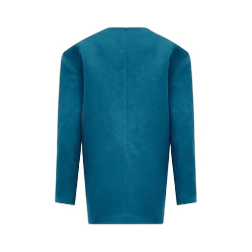 Saint Laurent Crewneck Long-Sleeved Boxy Dress