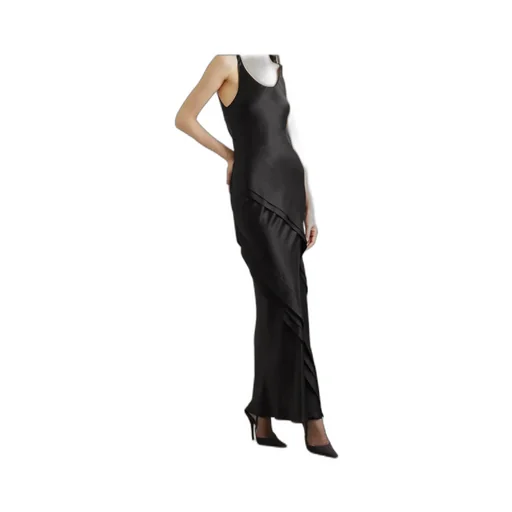 Long Tank Dress In Silk Satin