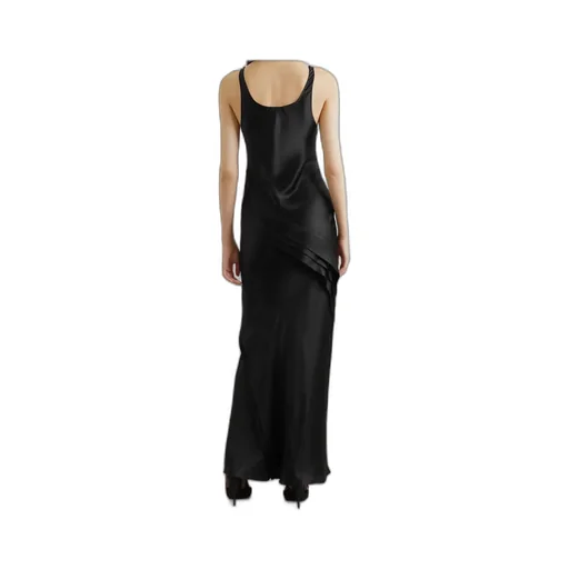 Long Tank Dress In Silk Satin