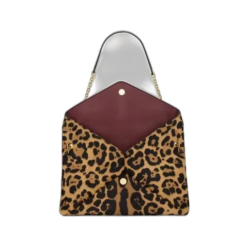 Saint Laurent Cassandre Leopard Patterned Large Pouch