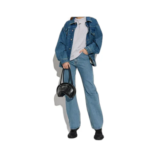 Button-Fastening Flap-Pocket Denim Jacket