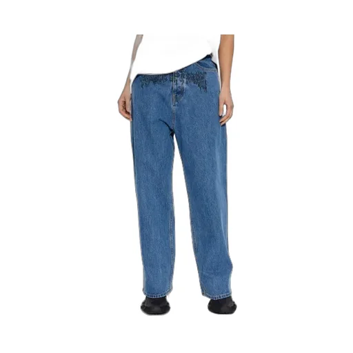 Graphic-Print Jeans