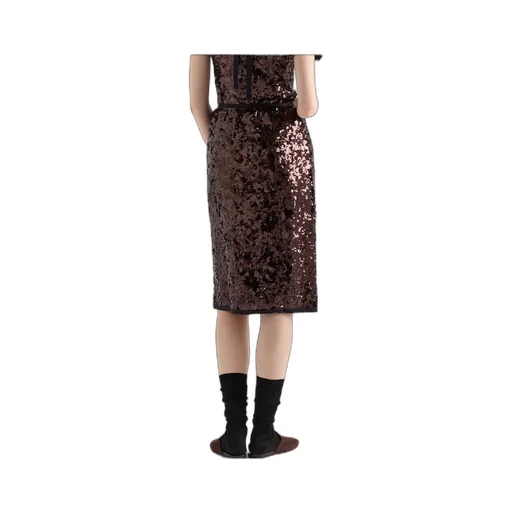 Embroidered Sequin Skirt