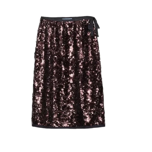 Embroidered Sequin Skirt