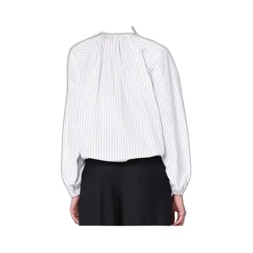 Striped Balloon Sleeve Shirt