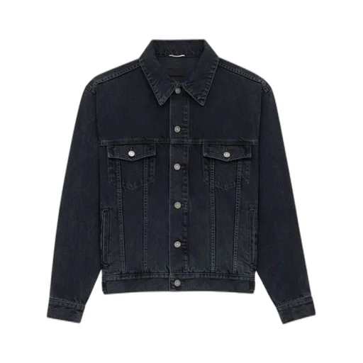 Saint Laurent Button-Up Denim Trucker Jacket