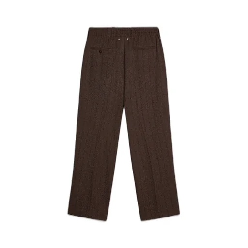 Pinstripe-Pattern Wool Trousers