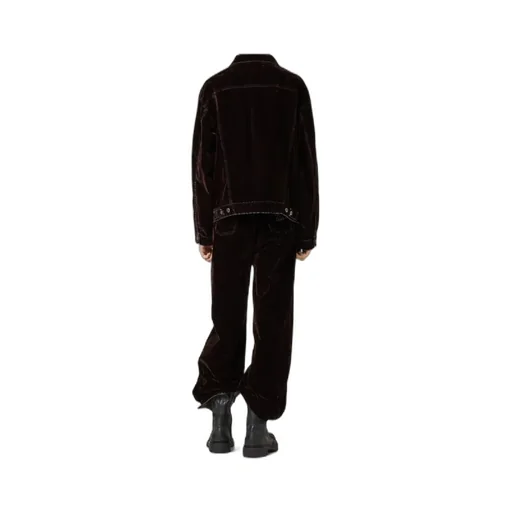 Miu Miu Wide-Leg Velvet Pants