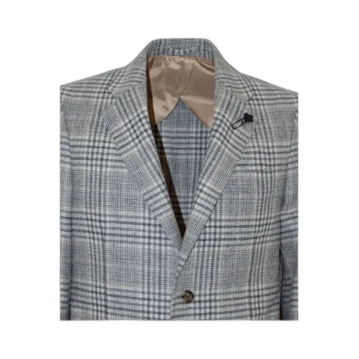Lardini Single-Breasted Checked Blazer