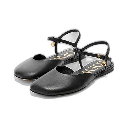 Ankle-Strap Leather Trainers