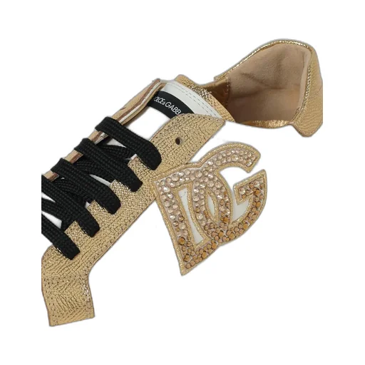 Crystal-Embellished Logo Sneakers