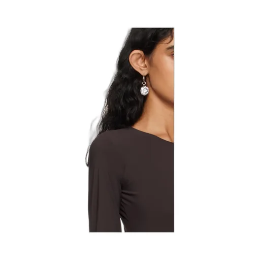 Pendant-Embellished Hoop Earrings