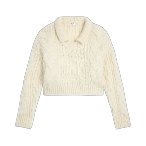 Sweater In Aran Mohair And Wool