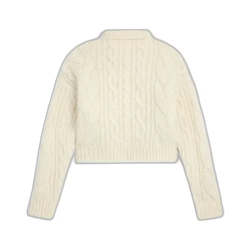 Sweater In Aran Mohair And Wool