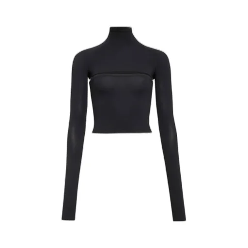 AlaÏA Second-Skin Knit Cut-Out Top