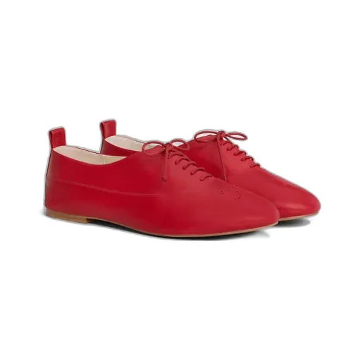 Celine Lise Perforated Triomphe Richelieu In Lambskin