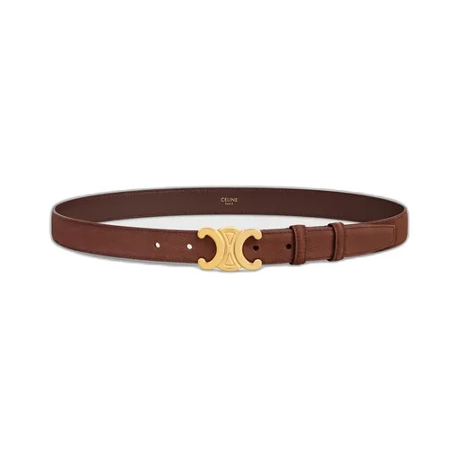 Medium 25Mm Triomphe Belt In Grained Nubuck Calfskin
