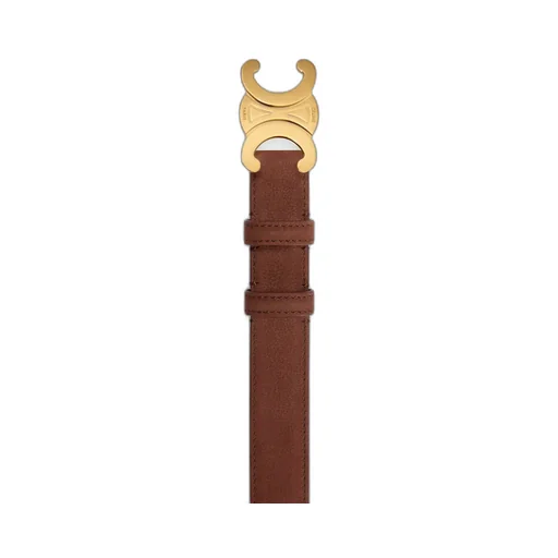 Medium 25Mm Triomphe Belt In Grained Nubuck Calfskin