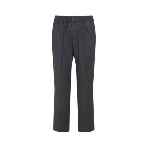 Elasticated-Waist Wool Trousers