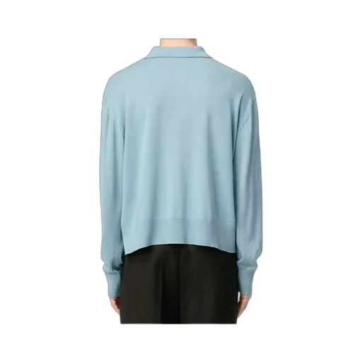 Ami Paris Logo Embroidered Knitted Polo Shirt