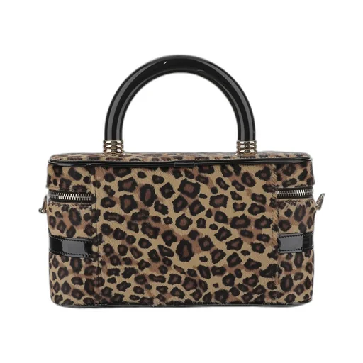 Belle Vivier Leopard-Print Buckle Tote Bag
