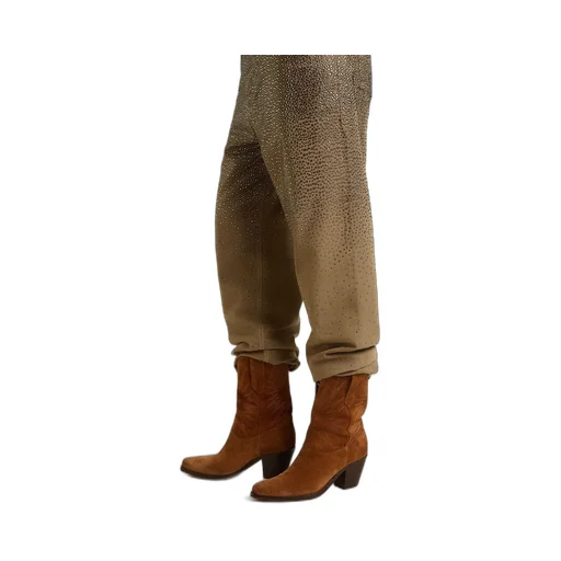 Embroidered Suede Boots