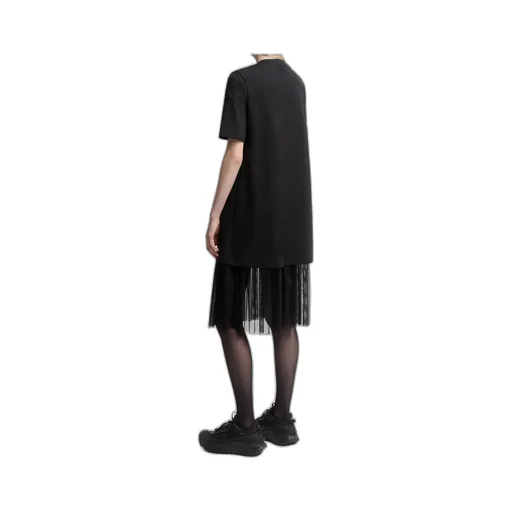 Moncler Layered Short Sleeved Midi Dress