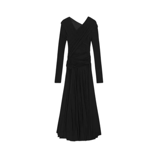 Black Ruched Dress