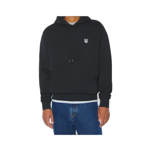 Maison Kitsuné Fox Head Patch Drawstring Hoodie