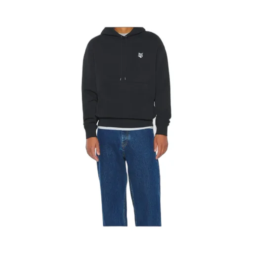 Maison Kitsuné Fox Head Patch Drawstring Hoodie