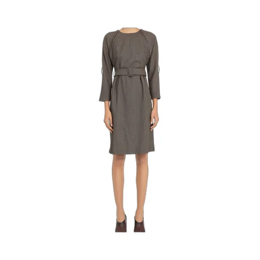 Mm6 Maison Margiela Belted Draped Midi Dress