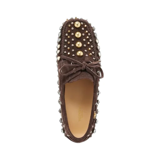 Studded Suede Boat Shoes