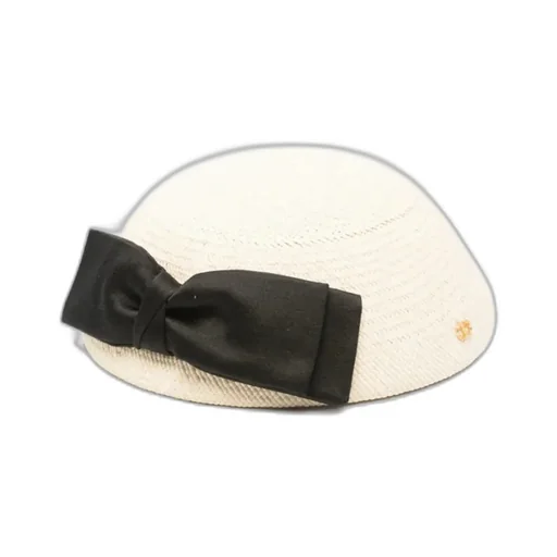 Bow-Detail Woven Hat
