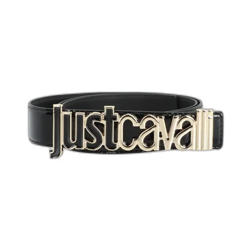 Leather Logo-Buckle Belt