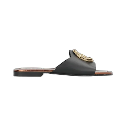 Elisie Satin Slide Sandals