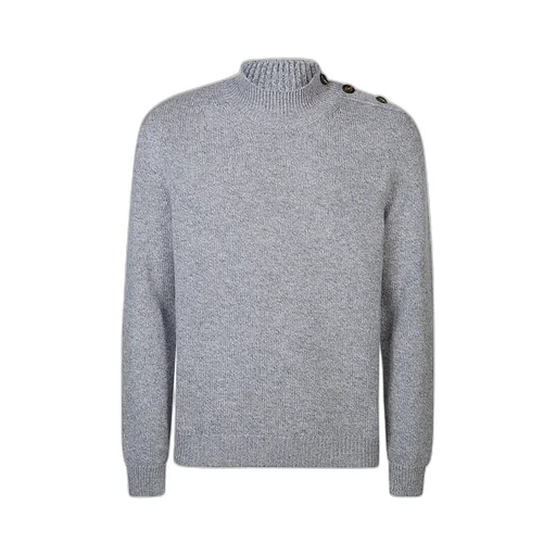 Button-Detailed Wool Sweater