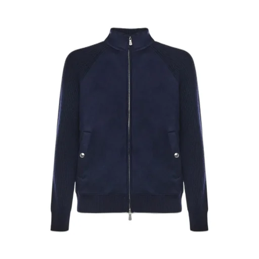 Eleventy Ribbed Knit Jacket
