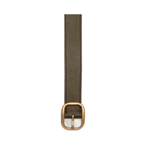 Rounded Soft Belt In Supple Grained Calfskin