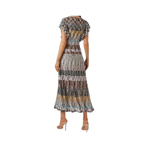 V-Neck Midi Dress