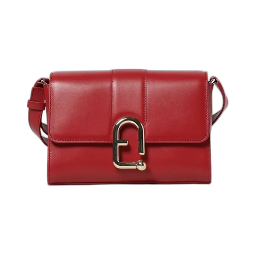 Samll Urban Clasp-Detail Leather Satchel