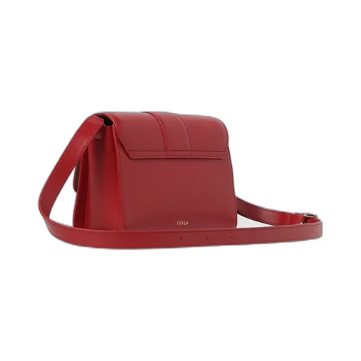 Samll Urban Clasp-Detail Leather Satchel