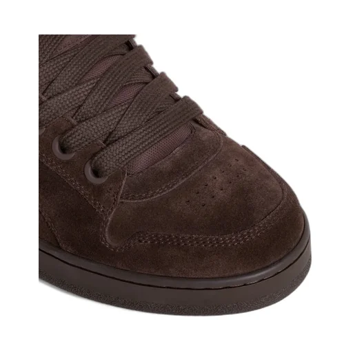 Celine Huntington Low Lace-Up Sneaker In Suede Calfskin And Mesh