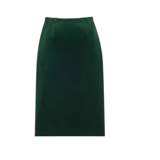 Saint Laurent Velvet Wrap Midi Skirt