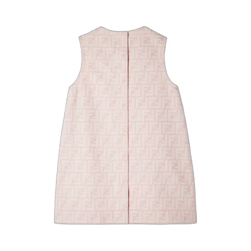 Pink Cotton Denim Junior Dress