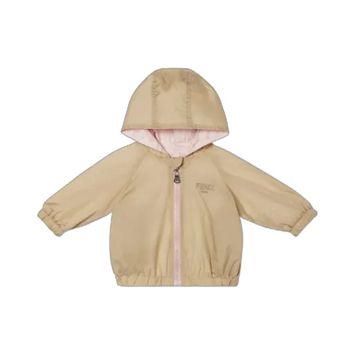 Reversible Pink Nylon Baby Windbreaker Jacket