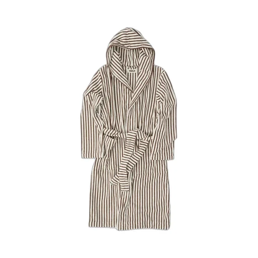 Striped Hooded Bathrobe